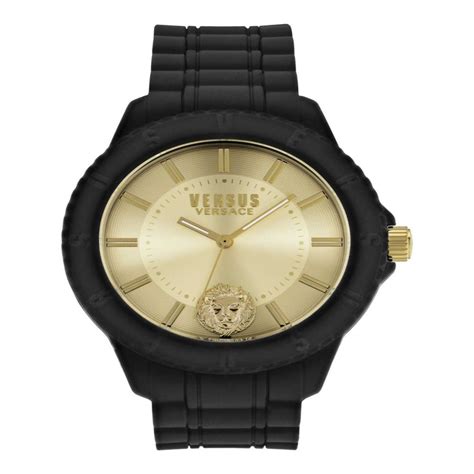 versus versace dial strap black|Versus Versace Tokyo Silicone Lion Collection Luxury Mens .